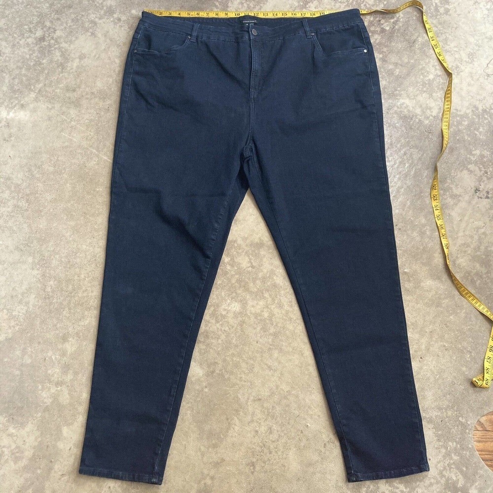 Universal Standard Jeans Womens Plus Size 28‎ Blue Indigo Straight Leg High Rise